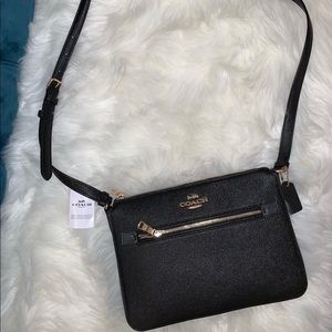 Authentic Coach Black leather crossbody